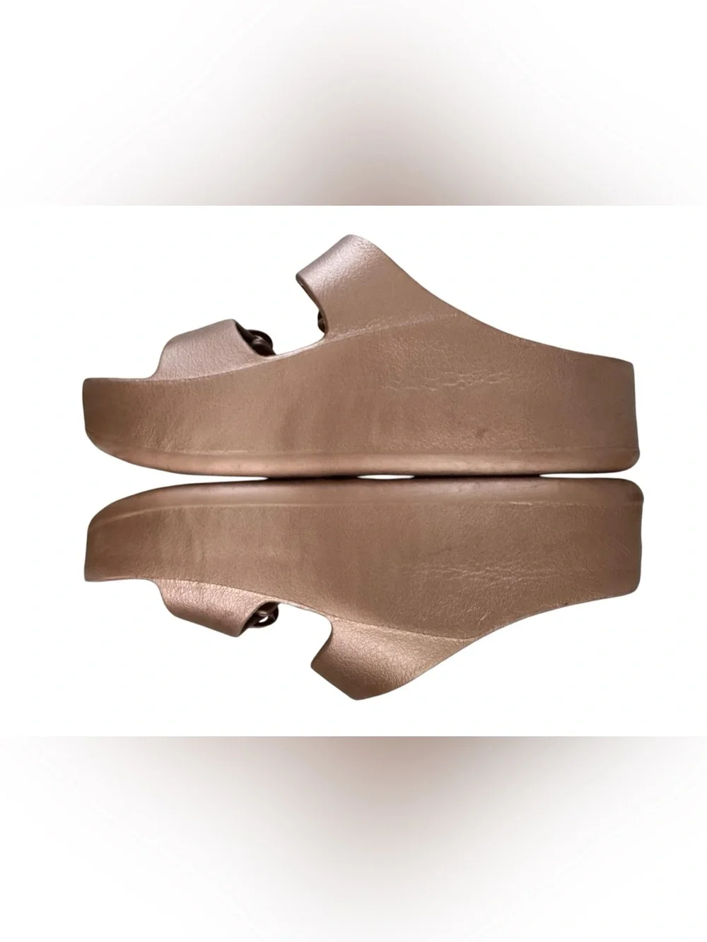 Lemon Jelly Vegan Brown Platform double buckle bronze sandal size 41EU